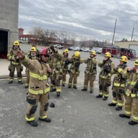 Brian Fischer, tactical strength coach with Sparks firefighters at fire training, Reno NV